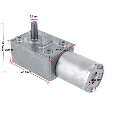 CCW ঘূর্ণন ডিসি কৃমি গিয়ার মোটর 12V বিস্ফোরণ প্রমাণ 46*32mm আকার